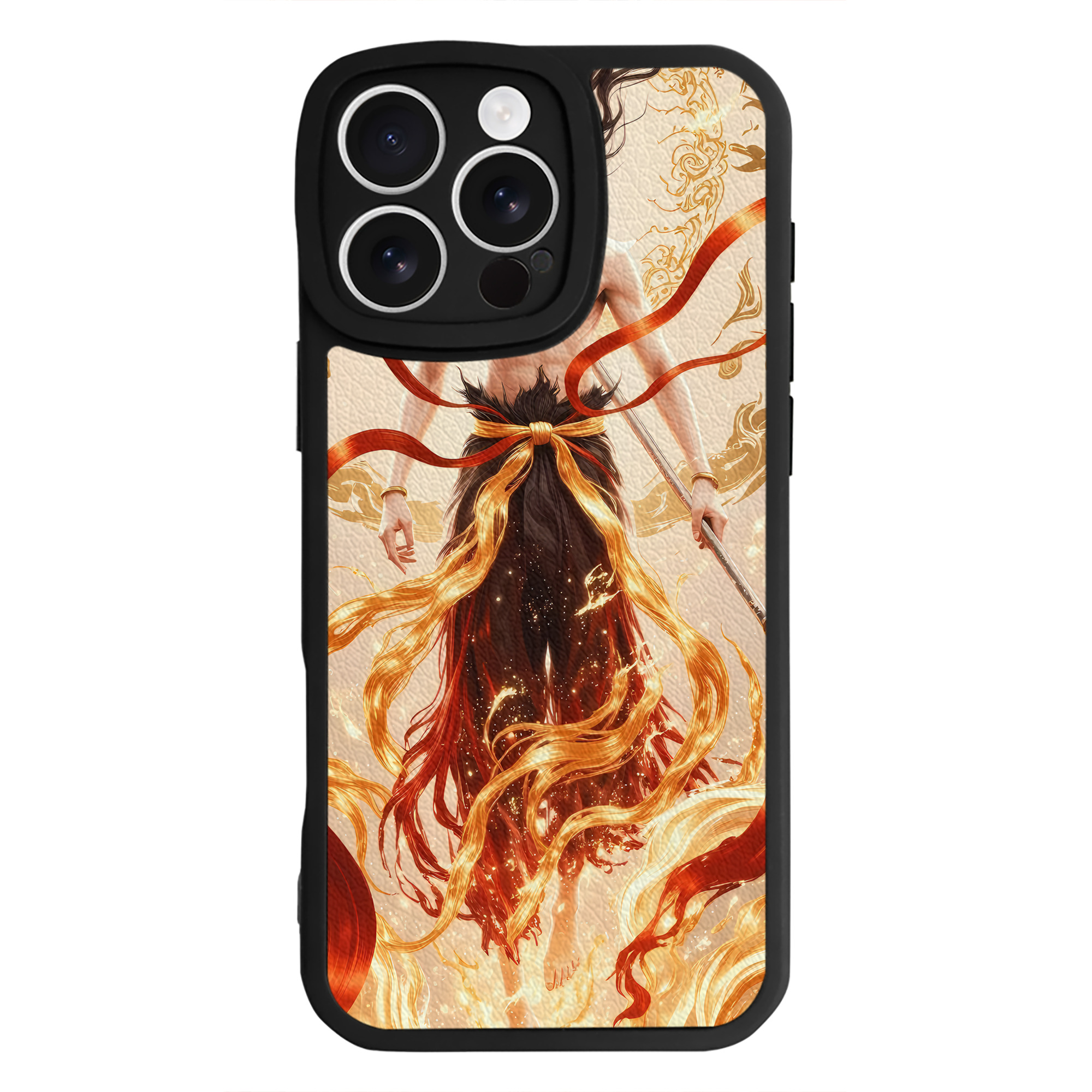 （画像用） Ne Zha 2 ナタ 魔童の大暴れ 【iPhone 16シリーズ対応】シリコンスマホケース（レザー調） 材質：シリコン